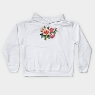 Roses watercolor Kids Hoodie